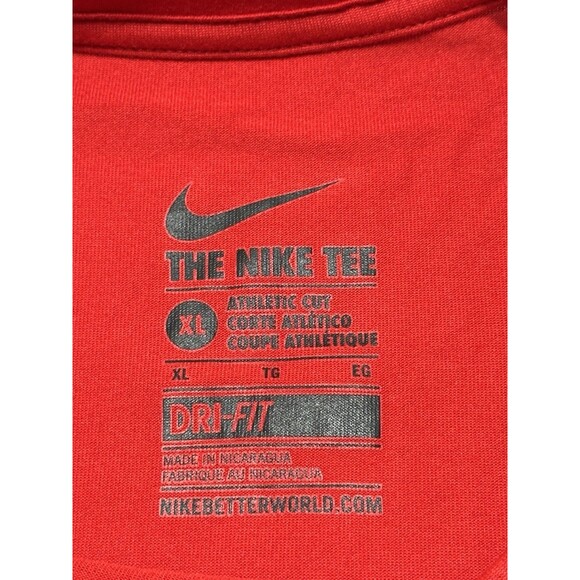 Indiana Bulls Baseball Nike Short Sleeve Dri Fit Shirt Men’s Size XL Red *READ - Picture 4 of 10